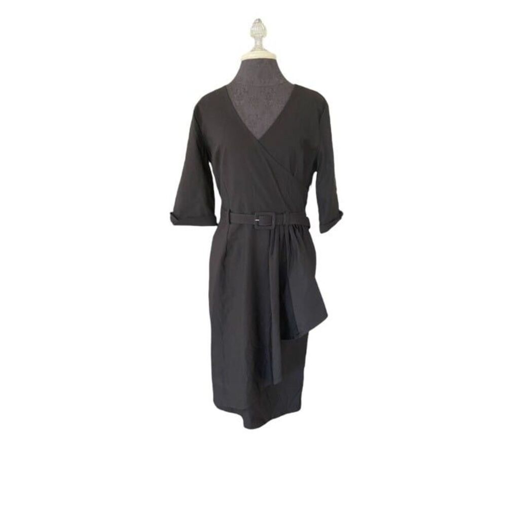 Muxxm Black Dress With Belt (Size Xl)